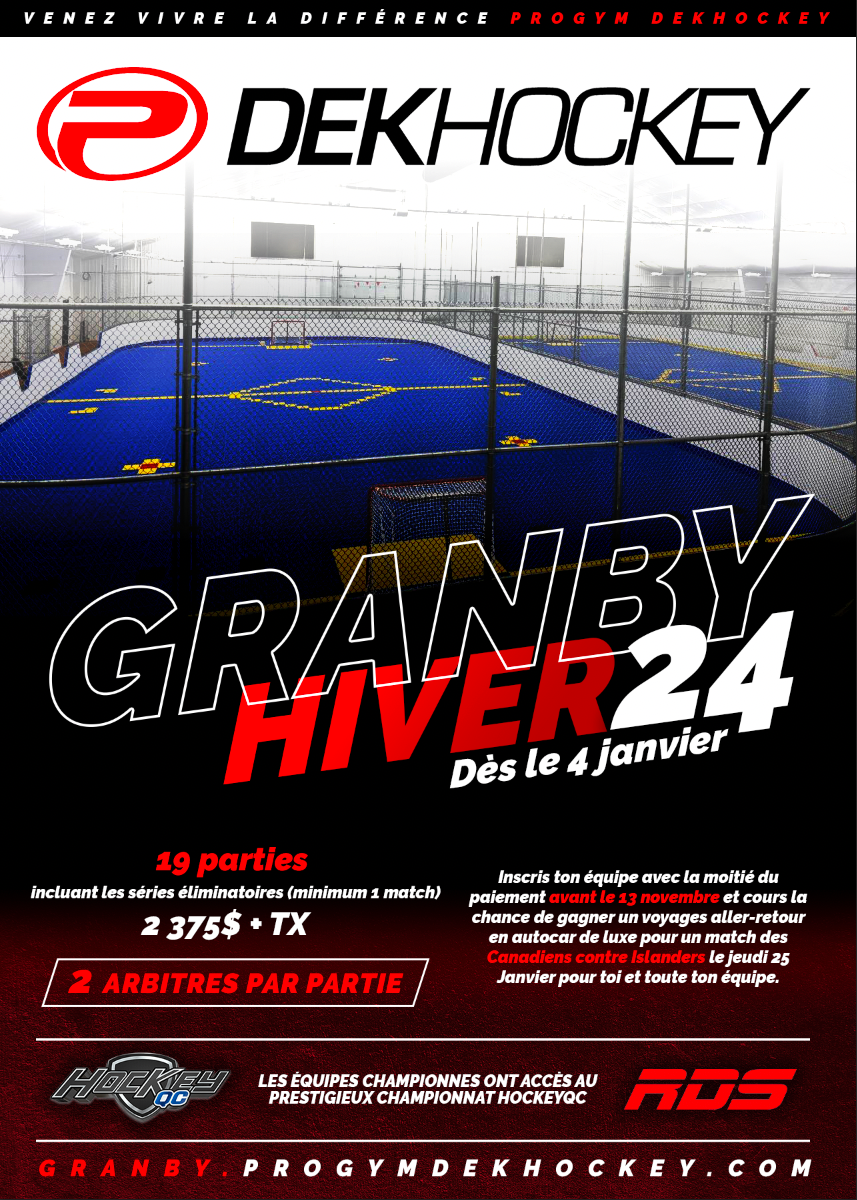 Inscriptions Saison Hiver 2024 Progym Dek Hockey Granby